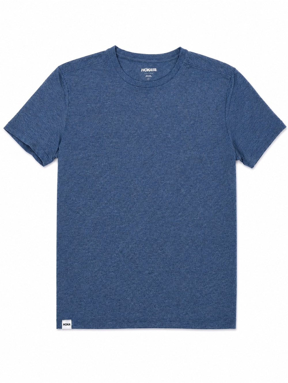 HOKA ONE on ONE Men’s Blue Heather Performance T-Shirt Sz Large Reflective Tag